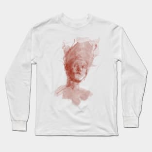 Some red sketch of a portrait Long Sleeve T-Shirt